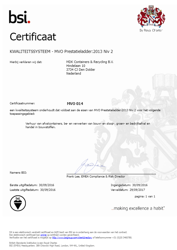 BSI certificaat